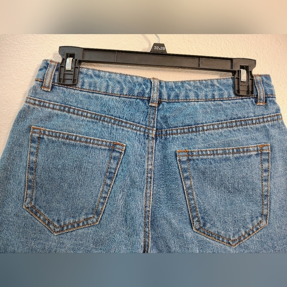 Forever 21 Denim Shorts American Flag Pockets booty Blue Jean Patriotic Sz 27 - Picture 10 of 10